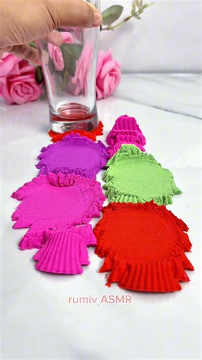 Rainbow Sand #sandkinetik #sandcutting #sand #pasirwarna #pasir #asmr #asmrvideo #asmrpasir | rumiv ASMR