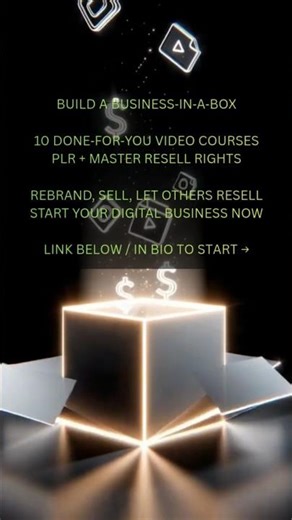 Business-in-a-Box: 10 PLR Video Courses + Resell Rights