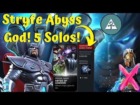 Horseman Stryfe Abyss God! Better Than Aegon? 5 Insane Solos! - Marvel Contest of Champions