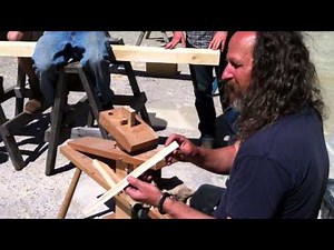 Timber framing peg making demo