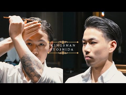 Men's Hairstyles | Long Fade Cut: Side Part (7:3) x Taper Fade / Barber Style (Two-Block) / Growi...