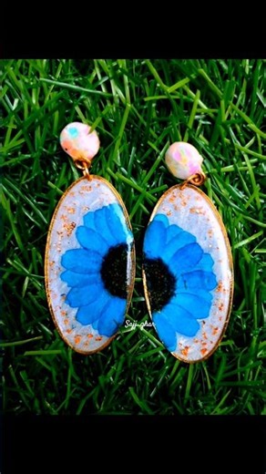 Real Flower Resin Earrings Order #diy #craft #resin #earrings #youtubeshorts #jewellery #order