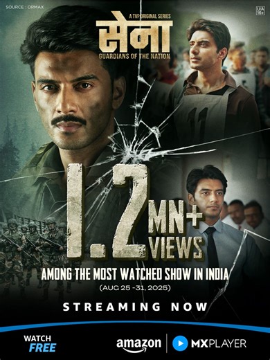 The nation is watching 🇮🇳 “SENA - Guardians of the Nation” hits 1.2MN views! 🙌 #SenaGuardiansOfTheNation streaming on MX Player for free! Abhinav Anand Anandeshwar Dwivedi Vishwajeet Pratap Singh Vijay Koshy Vikram Singh Chauhan Yashpal Sharma Shirley Setia #RahulTewari Funcho #ColRajeevBharwan Lucky Bisht #TVF #TheViralFever | The Viral Fever