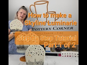 Handbuilding with Clay: GREAT CHRISTMAS PROJECT Make my Skyline Luminaire - Full Tutorial Part 1