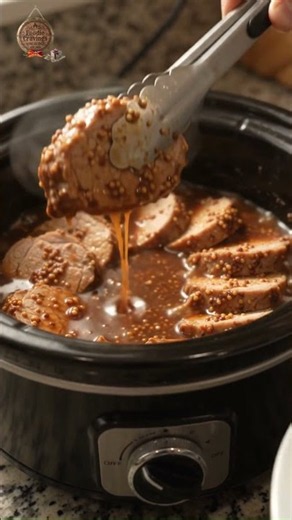 The EASIEST Slow Cooker Pork Loin! (So Juicy!) 🤤#foodtok #slowcooker #crockpot