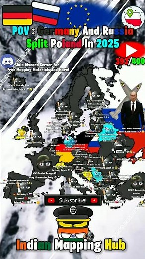 📍🗺️ POV : Germany And Russia Split Poland In 2025 #shorts #mapper #mapping