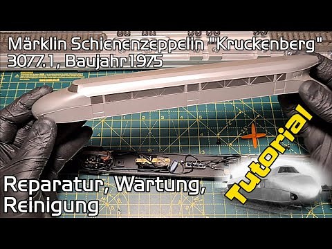 Märklin H0 Schienenzeppelin "Kruckenberg", 3077, Reparatur, Wartung, Reinigung, 1975, Tutorial