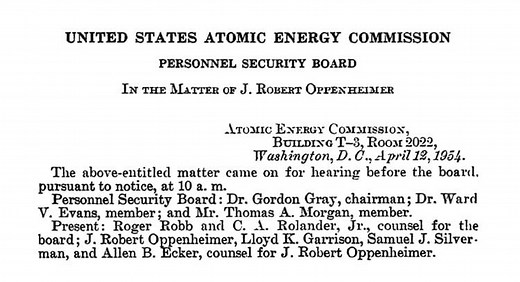 Oppenheimer security hearing - Alchetron, the free social encyclopedia