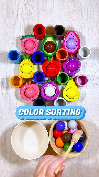 The Most FUN Way to Learn Colors for Kids! Color Sorting Game for Toddlers #shorts