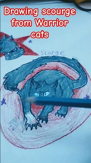Drawing scourge from Warrior cats #music #warriorcats #originalsong #warriors #books