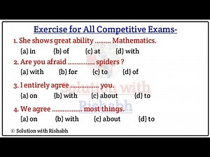 Preposition objective questions Practice set | Preposition exercise in English grammar | Part-08
