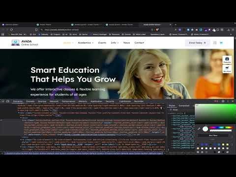 Avada online school Header