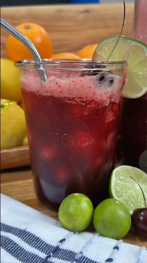 Fresh Cherry Limeade! 🍒🍋 | Quick Summer Drink Idea