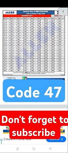 neet 2025 answer key code 47