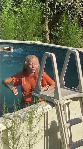 Jumping in pool fully clothed 3