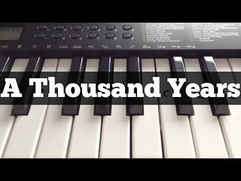 A Thousand Years - Christina Perri | Easy Keyboard Tutorial With Notes (Right Hand)