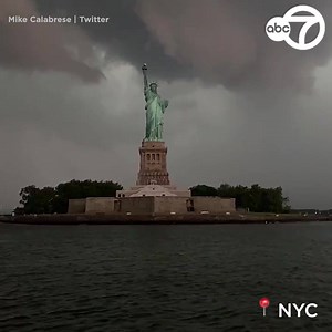 1.4M views · 7.8K reactions | Incredible video shows Lady Liberty lit up by lightning strikes as storms moved through the area ⚡️ https://7ny.tv/32LTuF2 | ABC7NY | Facebook
