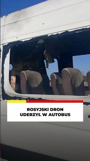 RUSSIAN DRONE STRIKES BUS!
