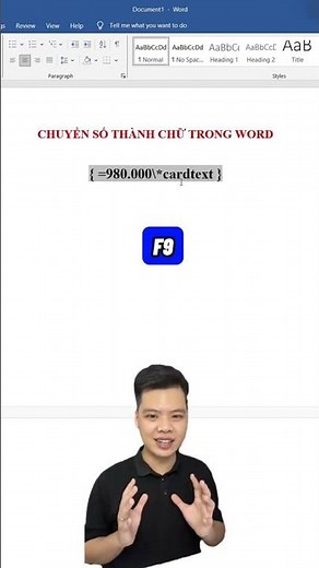 Mẹo chuyển số thành chữ trong word vô cùng đơn giản #EXCEL #thanhcongnghe