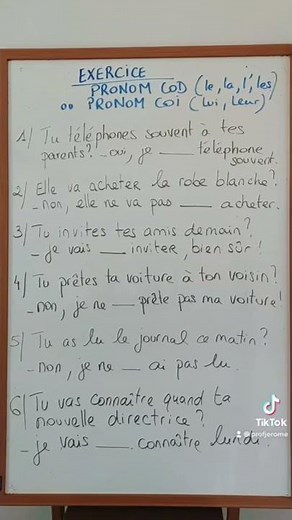 Exercice: pronom COD ou pronom COI ?
