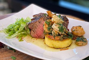 Surf and Turf with Frisee Salad