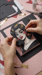Paper Layers Hide a Vintage Icon ✂️✨ #paperart #craft