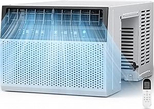 Joy Pebble Window Air Conditioner 10000 BTU, 3 in 1 Ac Window Unit for Room Cools up to 450 Sq.Ft,Dehumidifier&Fan with Energy Saving mode,3 Fan Speeds& Quiet Operation