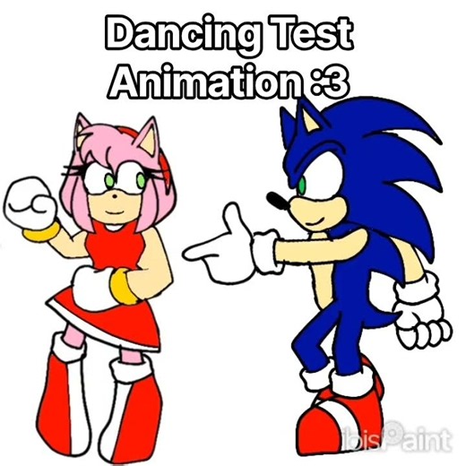 Let's Groove Sonic And Amy Dance /Animation/ #sonamy #animation #ibispaintx