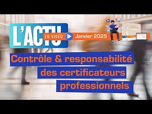 Apprentissage et formation professionnelle - Contrôle et responsabilité des certificateurs