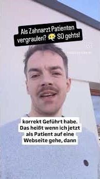 Als #Zahnarzt Patienten vergraulen? SO gehts!