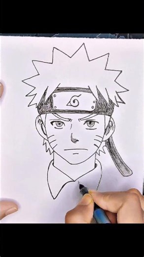 Naruto Uzumaki full drawing tutorial #shorts #drawing #anime