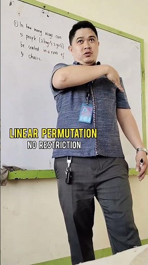 Linear Permutation without restriction #maths #grade10 #permutationandcombination