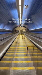 One of the coolest Metro Stations in Lisbon 🚇 ✨ 📍 Parque Metro Station. Lisbon, Portugal #lisboa #portugal #map__europe #worldplaces #wonderful_places #beautifuldestinations #travelingthroughtheworld | Isa de Almeida