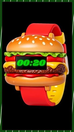 20 Second Timer – Burger Watch 🍔⌚⏳ #timer #20secondtimer #countdown