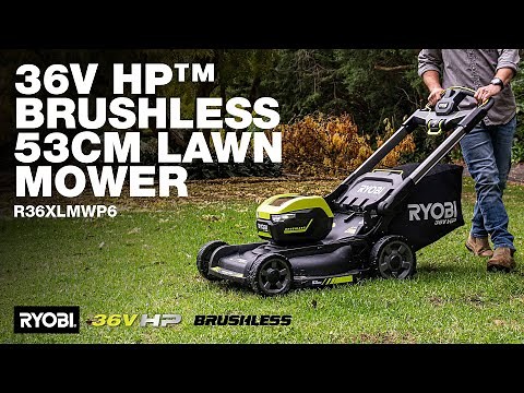 RYOBI 36V HP™ Brushless 53cm Lawn Mower 6.0Ah Kit (R36XLMWP6) in action