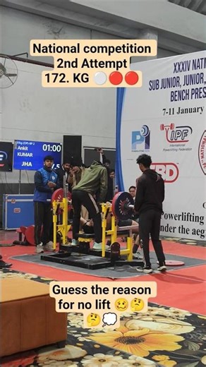 National bench press competition 2026 - 172.5 kg #powerlifting #benchpress #powerlifting 🐯