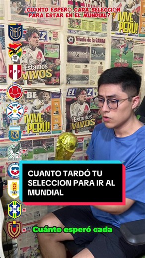CUÁNTO TARDÓ CADA SELECCIÓN PARA ESTAR EN EL MUNDIAL?🏆 #futbol #sudamerica #selecciones #mundial #historia