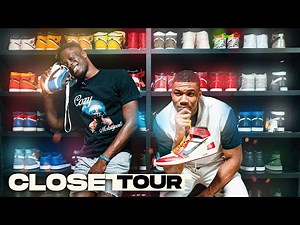 Giannis Antetokounmpo's Sneaker Closet Tour & Nike Louis Vuitton Air Force 1 Giveaway
