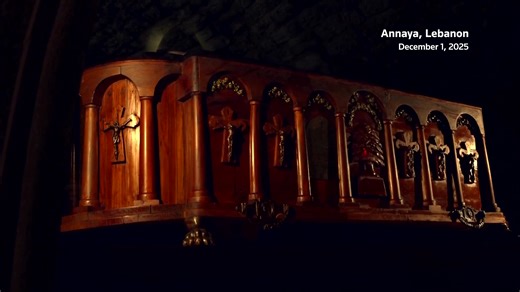 Pope Leo prayed for peace in Lebanon during his visit to Saint Charbel's tomb in Annaya, Lebanon, before meeting religious leaders and urging unity amid years of turmoil https://reut.rs/3MycKi8 | Reuters