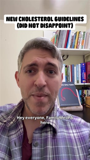 New cholesterol guidelines just dropped. Big changes: • LDL treatment targets are back • Risk assessment starting at age 30 • Lp(a) screening recommended at least once • ApoB highlighted as a key marker • Expanded use of coronary calcium scoring And one thing notably missing: No HDL targets. No cholesterol ratio focus. No recommendation to raise HDL. The theme: identify risk earlier and reduce lifetime exposure to atherogenic lipoproteins. What do you think about these changes? #familymedicine #
