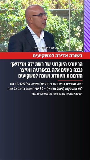 אם יש לכם הון עצמי של 100 אלף שקלים ואתם מחפשים הזדמנות להשקעה בנדל״ן את הדבר הזה אתם לא רוצים לפספס [מדובר על הזדמנות לא רגילה!] על שפת אגם סיוני שבגאורגיה נבנה בימים אלה הריזורט הכי יוקרתי בגאורגיה של רשת לה מרידיאן הצרפתית. מדובר בריזורט שעונה על ביקוש מטורף לחופשה יוקרתית שאין היום בגאורגיה ויש בו פשוט הכל ברמה הגבוהה ביותר. בריכות פנימיות וחיצוניות, ספא יוקרתי, מסעדות, מועדון, פארק מים, מגרשי טניס, פאדל, כדורגל, כדורסל, ספורט ימי מכל הסוגים, משטח החלקה על הקרח. וכאן מגיעה ההזדמנות שלכם. ===