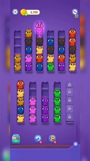 kitty sort hard level 38#ammycandycrush #shorts #mobilegame #puzzlegames #gameplay