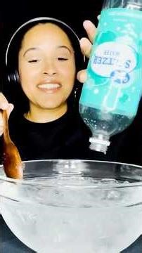 ASMR Drinking Orange Kool Aid Seltzer Water with Oranges