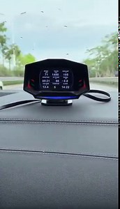 Heads Up Display for Cars OBD2+ GPS+Slope Meter, Car HUD Heads Up Display Read/Clear Fault Code, Multi-Function Smart Gauge with RGB Ambient Light on 2 Sides, for Most Vehicles After 2008