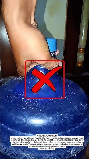 How to Lift Heavy Water Bottles Safely Using a Rope (Simple & Powerful Trick!)