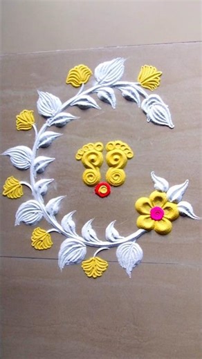 Easy and attractive rangoli designs for daily use #shorts #rangolidesigns #easyrangoli
