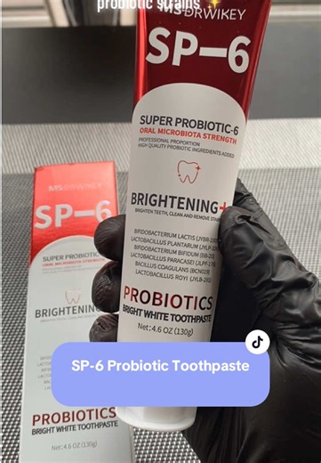 Testing out the MS DrWikey SP-6 Brightening Probiotic Toothpaste. It supports a fresher, cleaner smile using six targeted probiotics and a gentle brightening formula designed to help lift surface stains. Tap to explore the SP-6 Brightening Toothpaste 👇🏼 #MSDrWikey #SP6Toothpaste #OralCare #BrighteningToothpaste #shhhoppingwithchelle