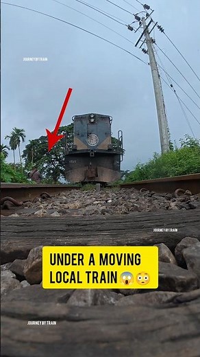 Under a moving local train ( Camera Pov) 😱😳🧐 #shortsfeed #train #railtrack #bdrailway #viral #rail