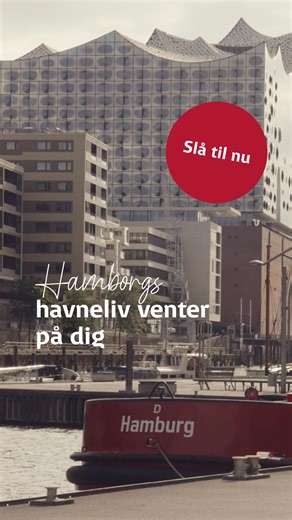 Slå til inden d. 28 september og få en billet til Hamborg fra kun 190,-* 🎟️👀 Hop med på toget og oplev alt, hvad byen har at byde på! 🛤️🫶 *Prisen gælder udvalgte afgange. Billetter kan ikke ændres eller refunderes. Læs mere på dsb.dk/oplev-europa | DSB