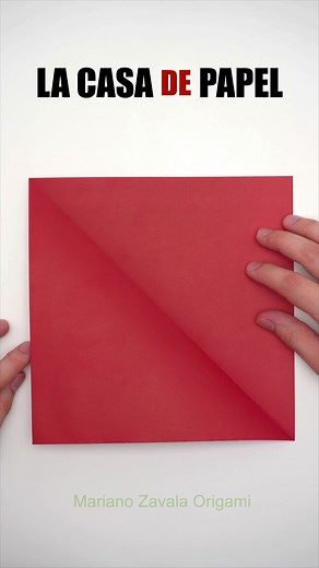 FULL TUTORIAL ON MY YOUTUBE CHANNEL: Mariano Zavala Origami. Pajarita - La Casa de Papel (Money Heist) #origami | Mariano Origami Art